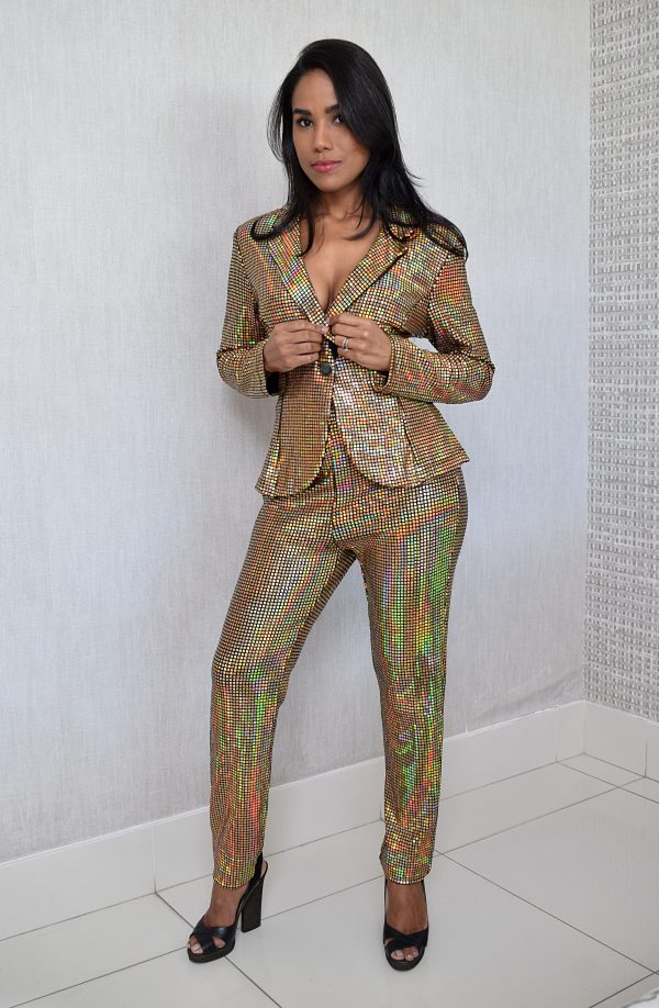 CONJUNTO DE CHAQUETA DE 2 PIEZAS CON LENTEJUELAS METÁLICAS DISCO - Imagen 3
