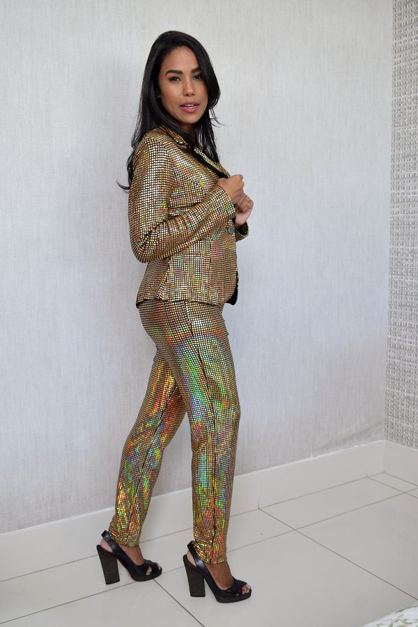 CONJUNTO DE CHAQUETA DE 2 PIEZAS CON LENTEJUELAS METÁLICAS DISCO - Imagen 2