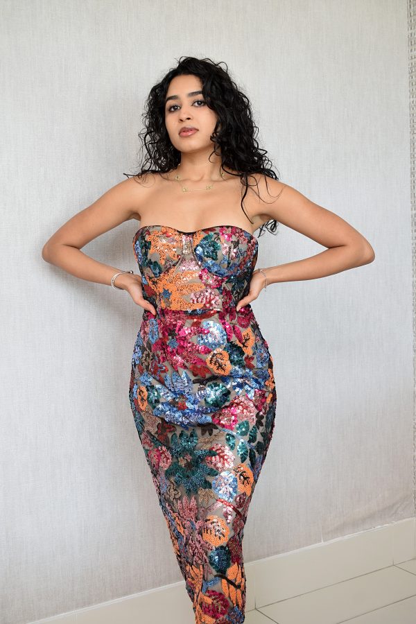 Vestido de tubo con estampado