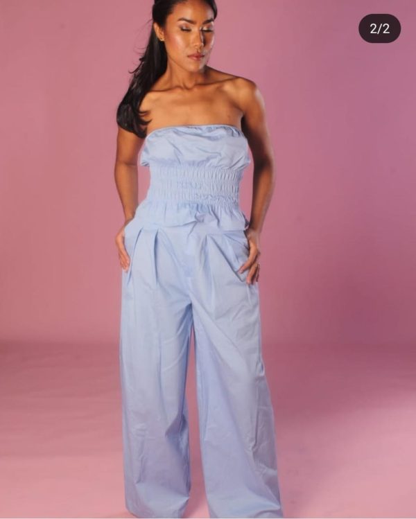 Conjunto casual de pantalon missguided navy y azul - Imagen 2
