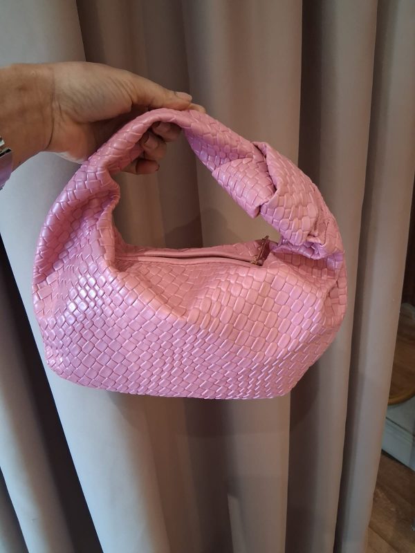 Bolso de mano superior con cremallera rosado - Imagen 2
