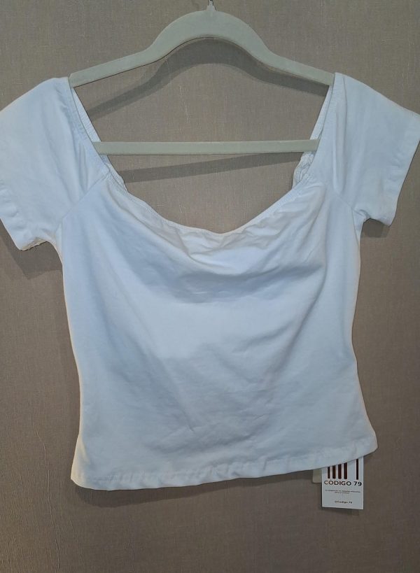 Blusa top basico ROJO Y BLANCO